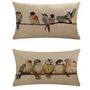 (2) Sparrows Branch Throw Pillow Covers